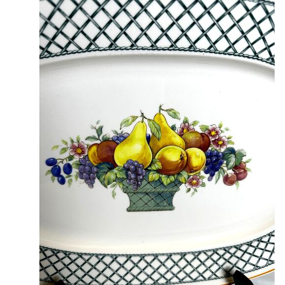 Villeroy & Boch 'Basket' anno 1785 Germany Vitro Porzellan Oval Serving Platter - Picture 2 of 5